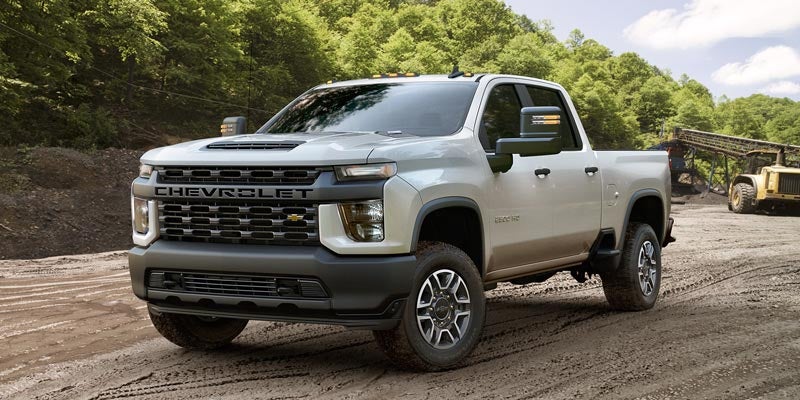 2020 Chevrolet Silverado 2500HD Custom Vehicle Parked Near Trees