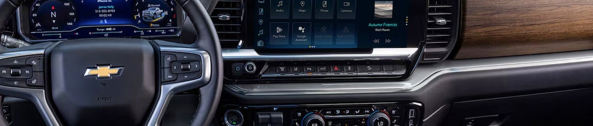 The 2025 Silverado HD 2500 driver dash.