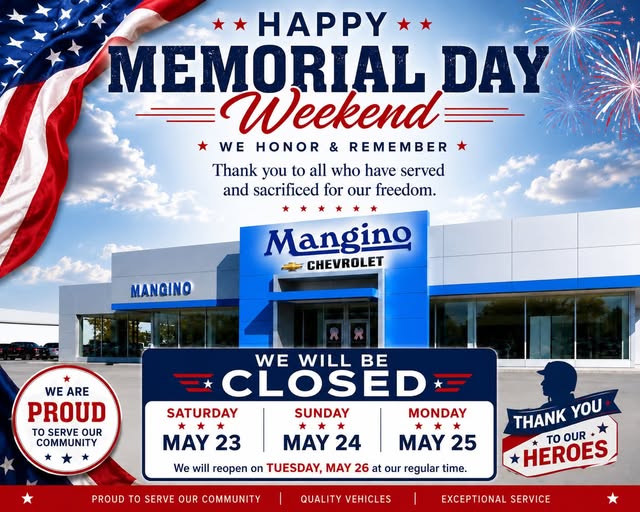 Memorial Day Hours